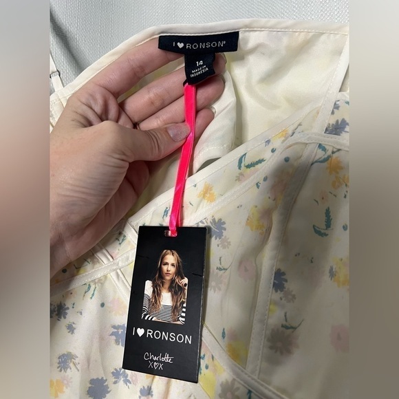 I Heart Ronson Yellow Floral Dress 14 - Picture 3 of 10